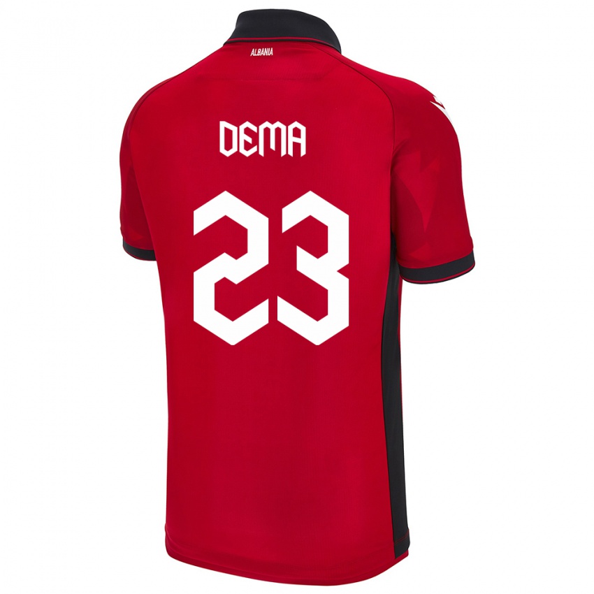 Niño Camiseta Albania Endri Dema #23 Rojo 1ª Equipación 24-26 La Camisa México