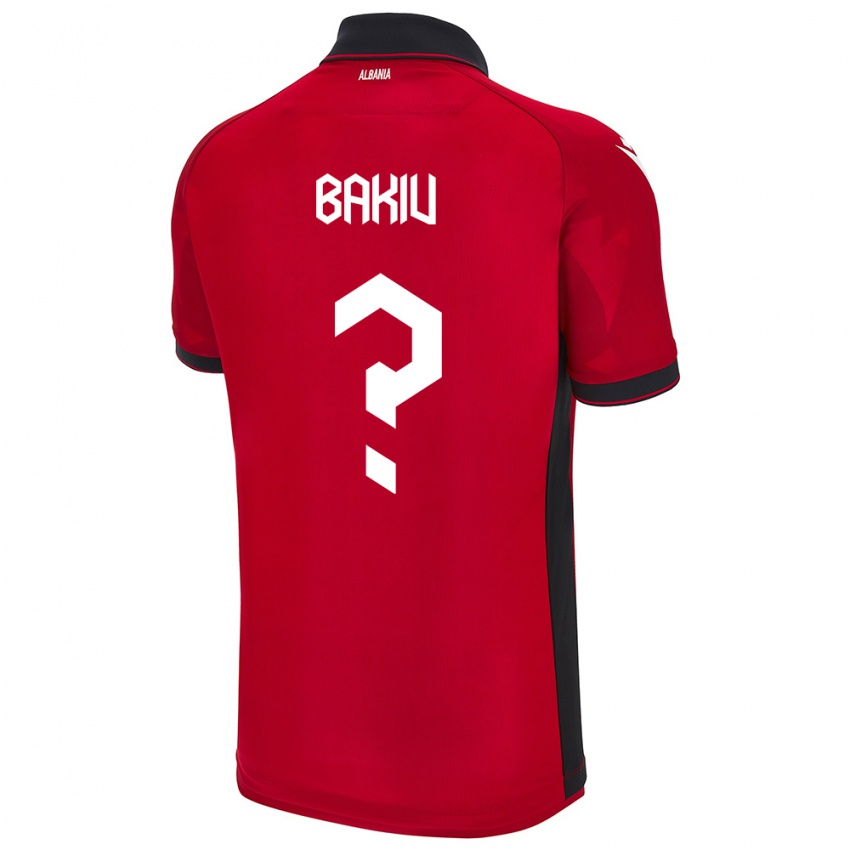 Niño Camiseta Albania Ernesto Bakiu #0 Rojo 1ª Equipación 24-26 La Camisa México