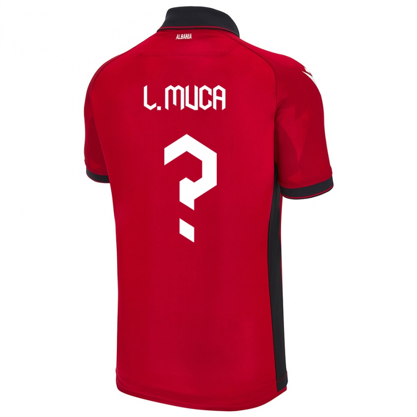 Niño Camiseta Albania Leonard Muca #0 Rojo 1ª Equipación 24-26 La Camisa México