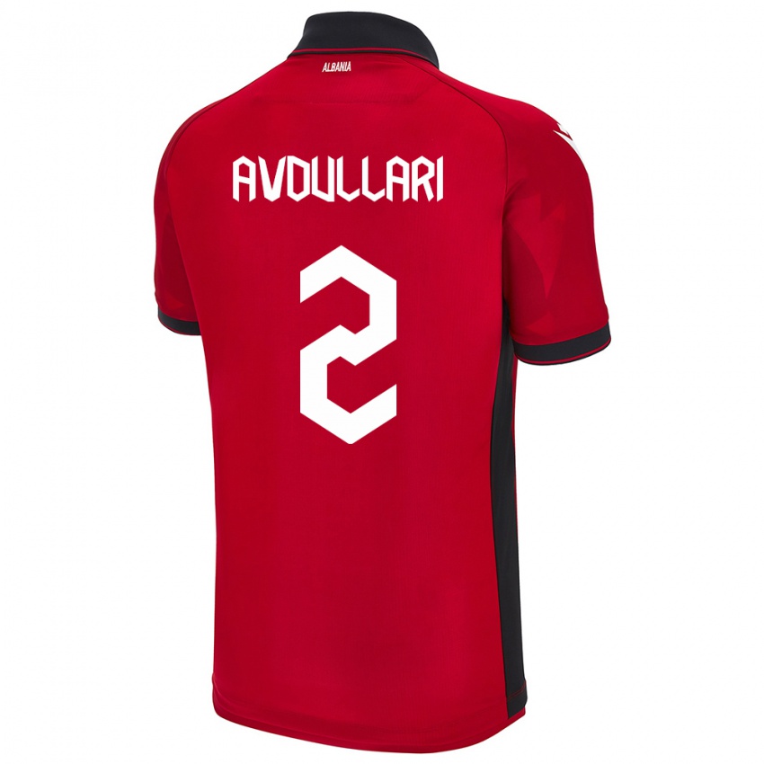 Niño Camiseta Albania Davide Avdullari #2 Rojo 1ª Equipación 24-26 La Camisa México