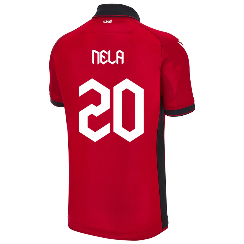 Niño Camiseta Albania Rinaldo Nela #20 Rojo 1ª Equipación 24-26 La Camisa México