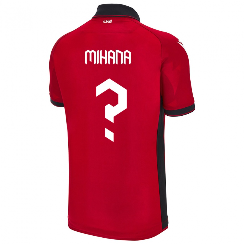 Niño Camiseta Albania Emiljano Mihana #0 Rojo 1ª Equipación 24-26 La Camisa México