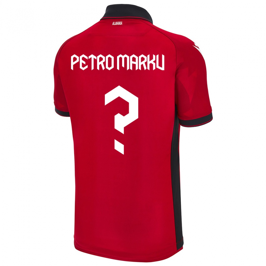 Niño Camiseta Albania Petro Marku #0 Rojo 1ª Equipación 24-26 La Camisa México