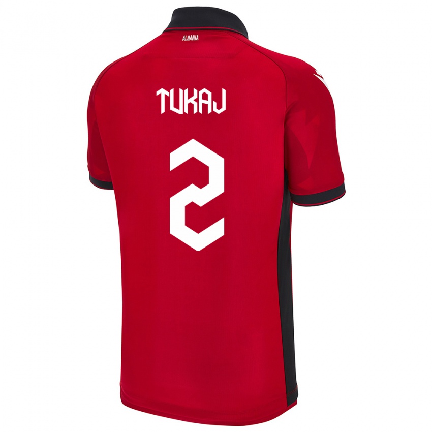Niño Camiseta Albania Armera Tukaj #2 Rojo 1ª Equipación 24-26 La Camisa México