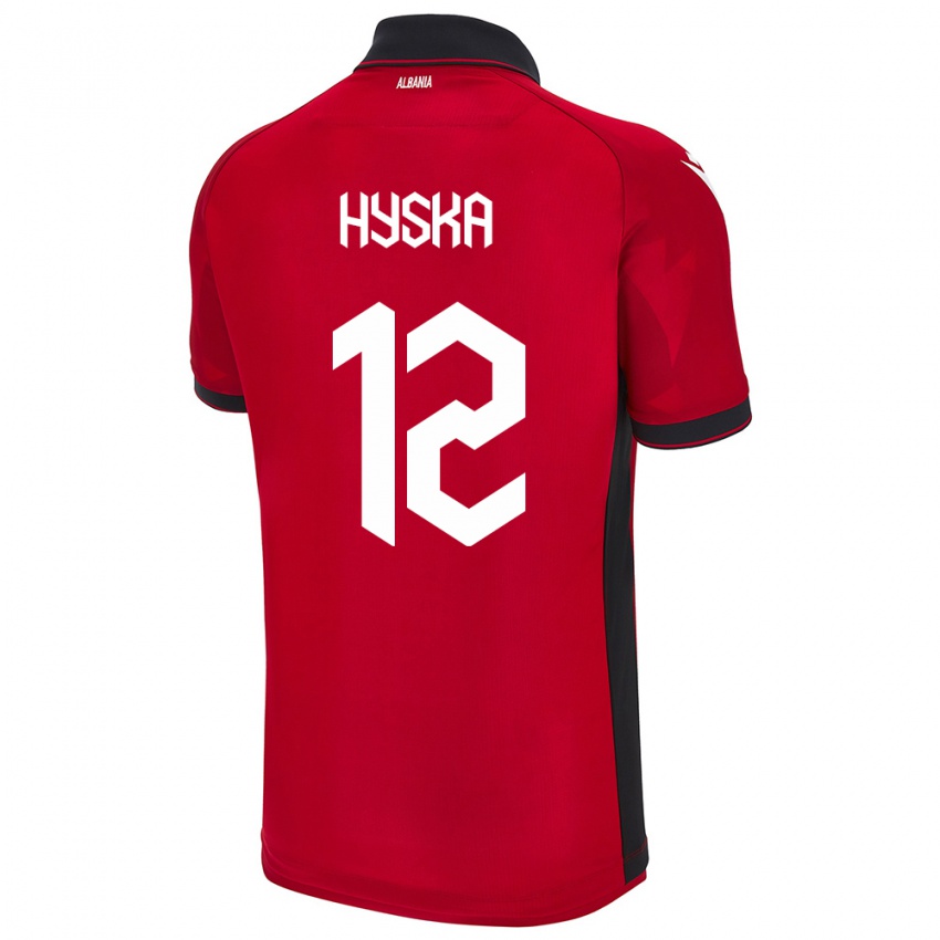 Niño Camiseta Albania Antigona Hyska #12 Rojo 1ª Equipación 24-26 La Camisa México