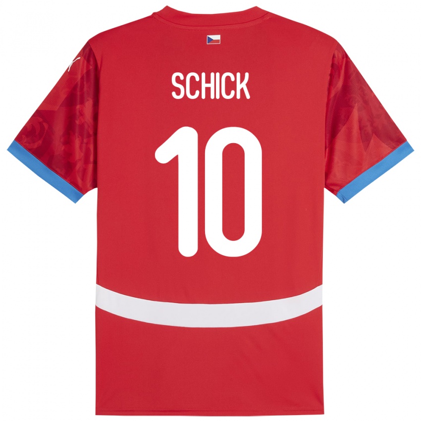 Niño Camiseta Chequia Patrik Schick #10 Rojo 1ª Equipación 24-26 La Camisa México