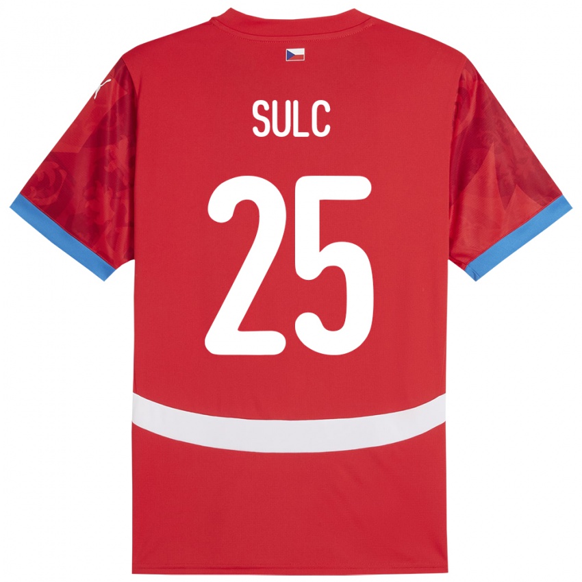 Niño Camiseta Chequia Pavel Sulc #25 Rojo 1ª Equipación 24-26 La Camisa México