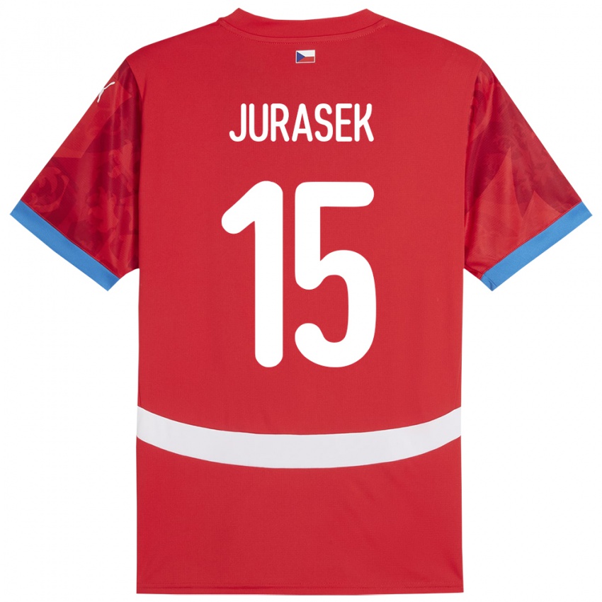 Niño Camiseta Chequia David Jurásek #15 Rojo 1ª Equipación 24-26 La Camisa México