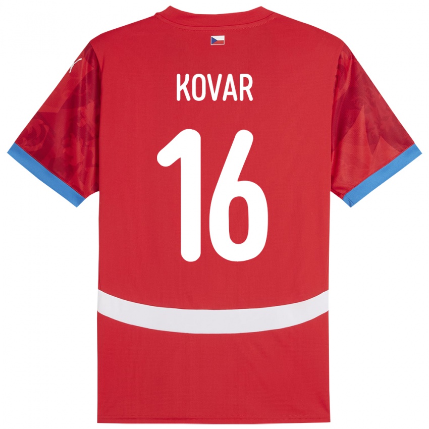 Niño Camiseta Chequia Matej Kovar #16 Rojo 1ª Equipación 24-26 La Camisa México