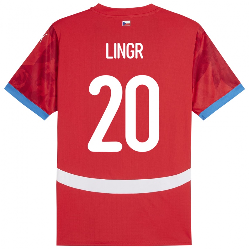 Niño Camiseta Chequia Ondrej Lingr #20 Rojo 1ª Equipación 24-26 La Camisa México