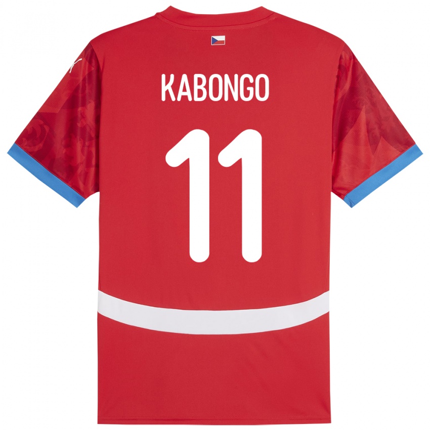 Niño Camiseta Chequia Christophe Kabongo #11 Rojo 1ª Equipación 24-26 La Camisa México