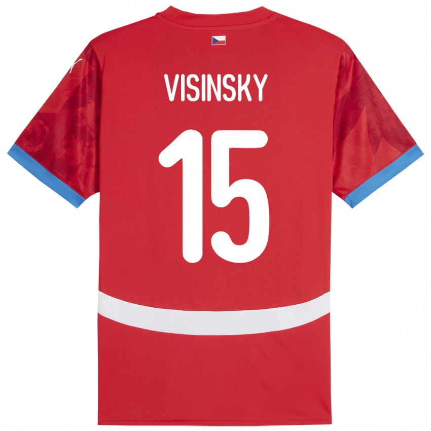 Niño Camiseta Chequia Denis Visinsky #15 Rojo 1ª Equipación 24-26 La Camisa México