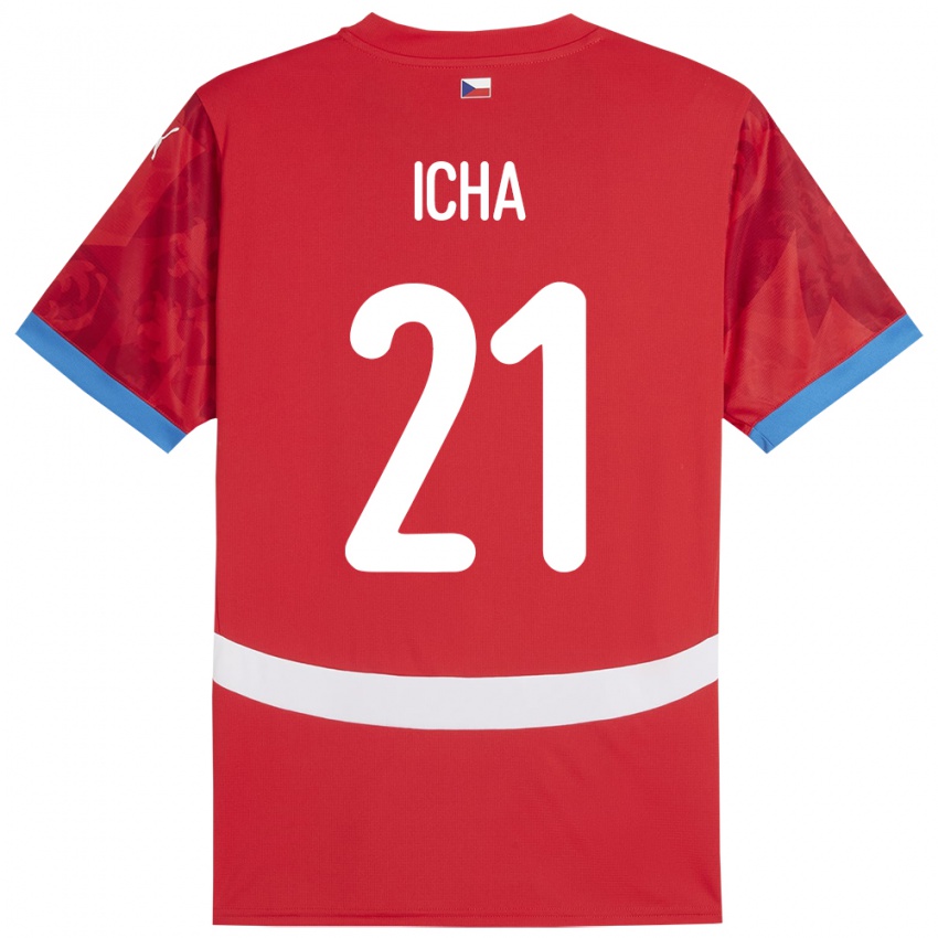 Niño Camiseta Chequia Marek Icha #21 Rojo 1ª Equipación 24-26 La Camisa México