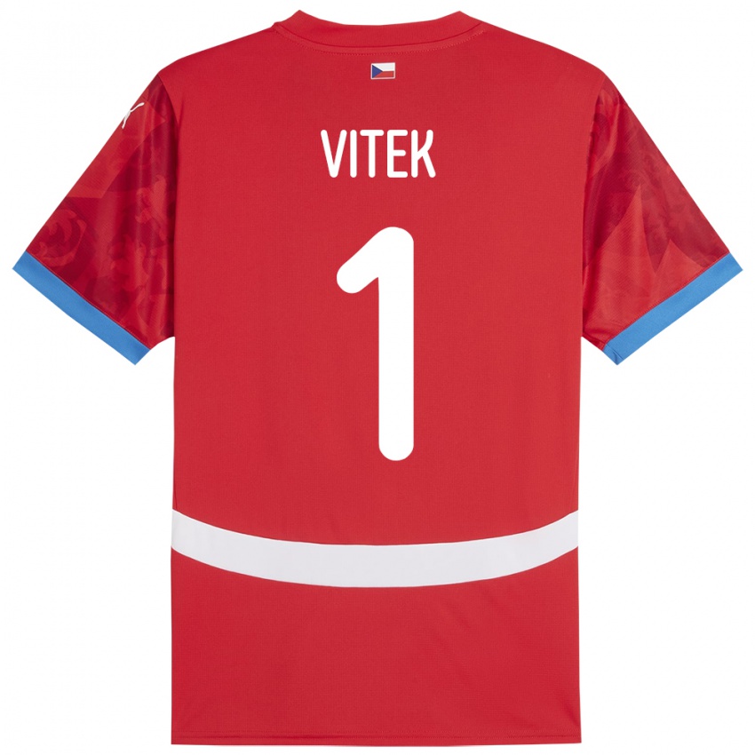 Niño Camiseta Chequia Radek Vitek #1 Rojo 1ª Equipación 24-26 La Camisa México