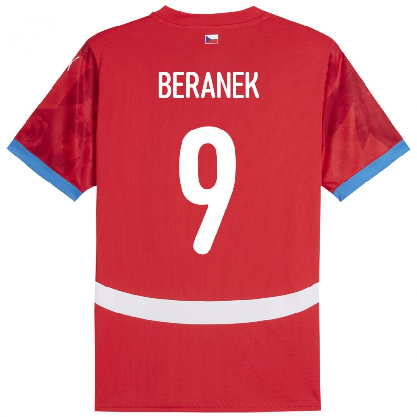 Niño Camiseta Chequia Marek Beranek #9 Rojo 1ª Equipación 24-26 La Camisa México