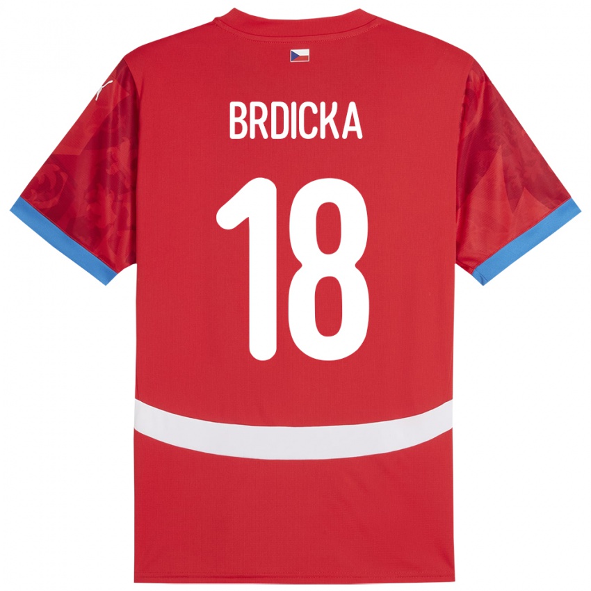 Niño Camiseta Chequia Filip Brdicka #18 Rojo 1ª Equipación 24-26 La Camisa México