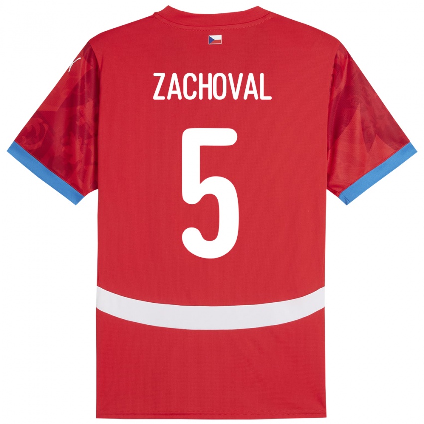 Niño Camiseta Chequia Matej Zachoval #5 Rojo 1ª Equipación 24-26 La Camisa México