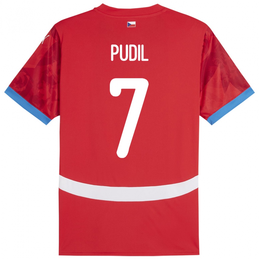 Niño Camiseta Chequia Adam Pudil #7 Rojo 1ª Equipación 24-26 La Camisa México