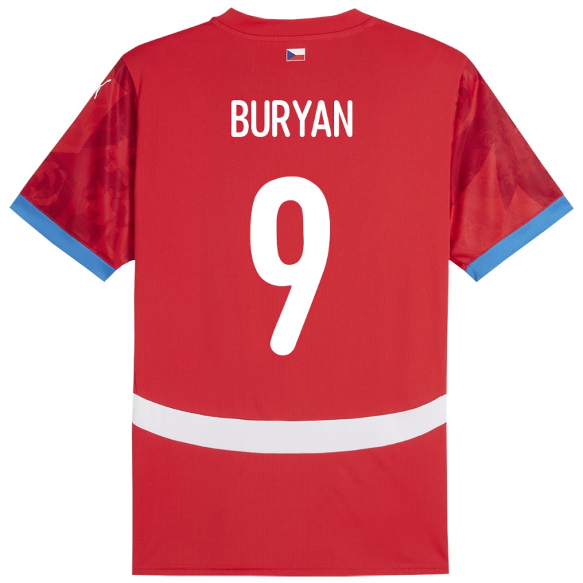 Niño Camiseta Chequia Jan Buryan #9 Rojo 1ª Equipación 24-26 La Camisa México