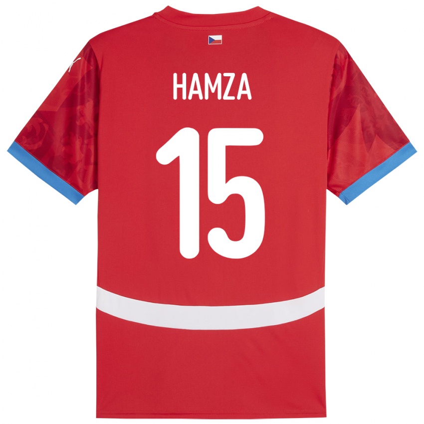 Niño Camiseta Chequia Jiri Hamza #15 Rojo 1ª Equipación 24-26 La Camisa México