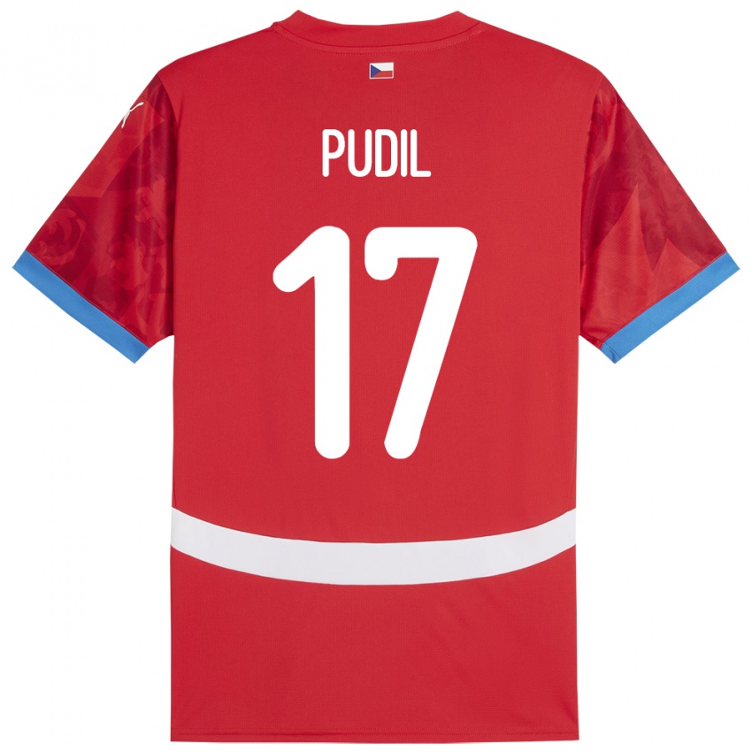 Niño Camiseta Chequia Milos Pudil #17 Rojo 1ª Equipación 24-26 La Camisa México