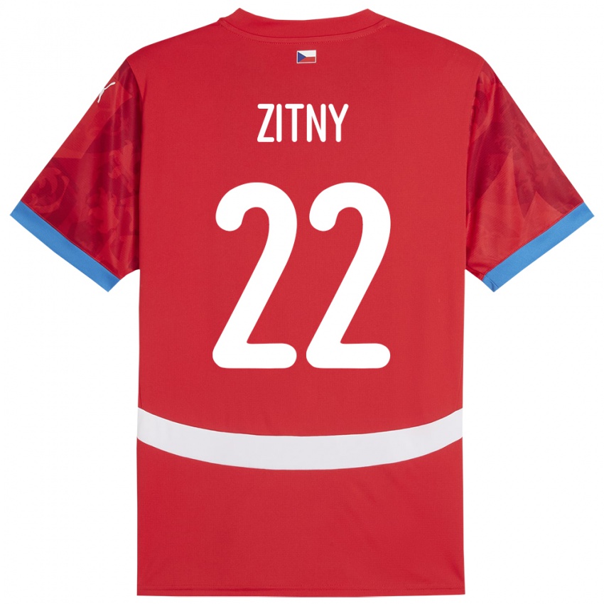 Niño Camiseta Chequia Matej Zitny #22 Rojo 1ª Equipación 24-26 La Camisa México