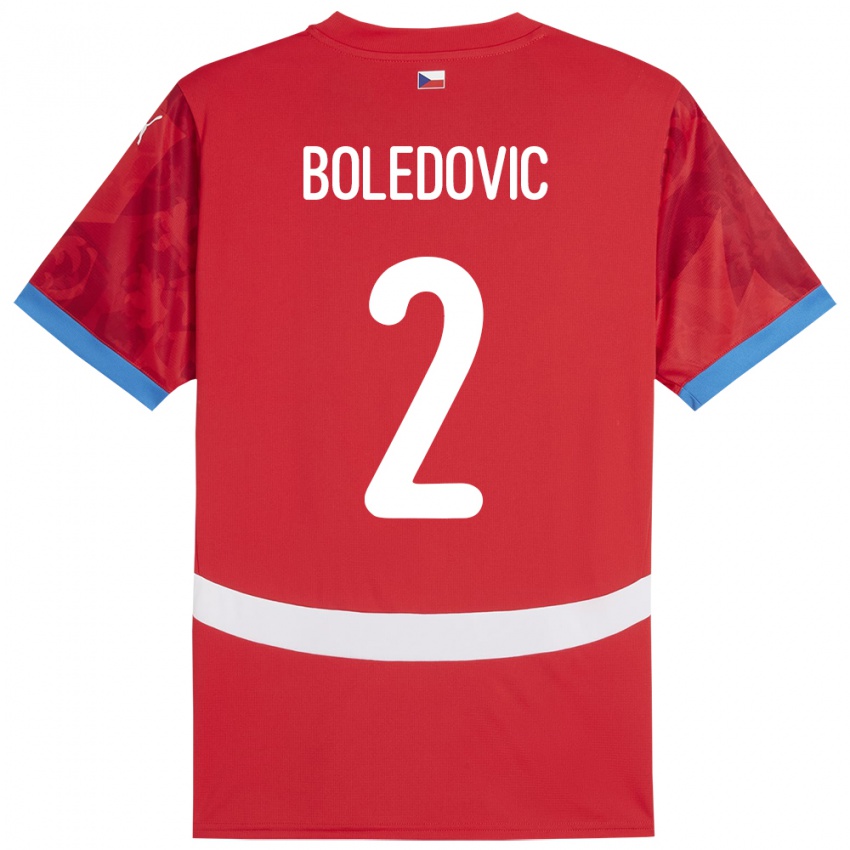 Niño Camiseta Chequia Tobias Boledovic #2 Rojo 1ª Equipación 24-26 La Camisa México