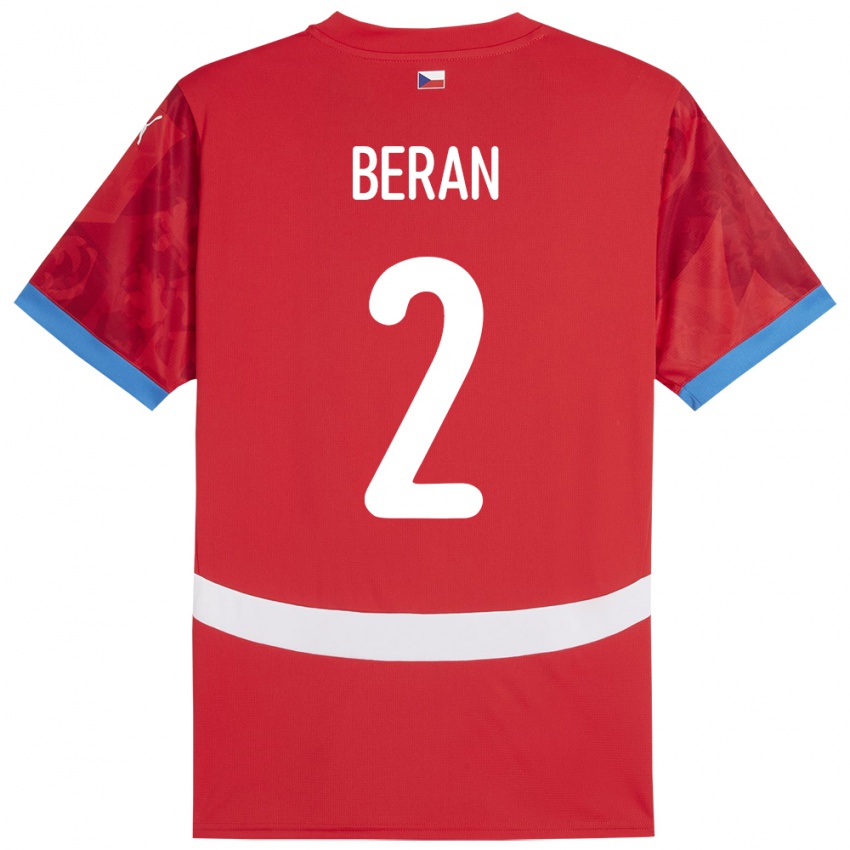 Niño Camiseta Chequia Stepan Beran #2 Rojo 1ª Equipación 24-26 La Camisa México