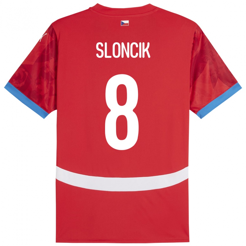 Niño Camiseta Chequia Simon Sloncik #8 Rojo 1ª Equipación 24-26 La Camisa México