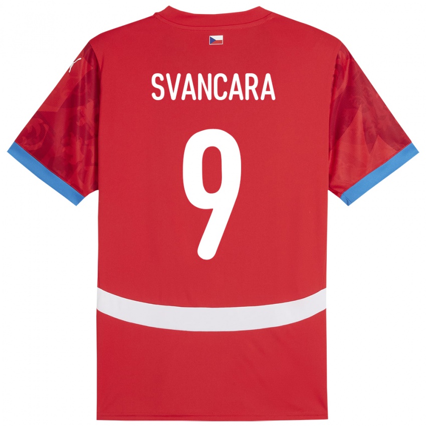 Niño Camiseta Chequia Daniel Svancara #9 Rojo 1ª Equipación 24-26 La Camisa México