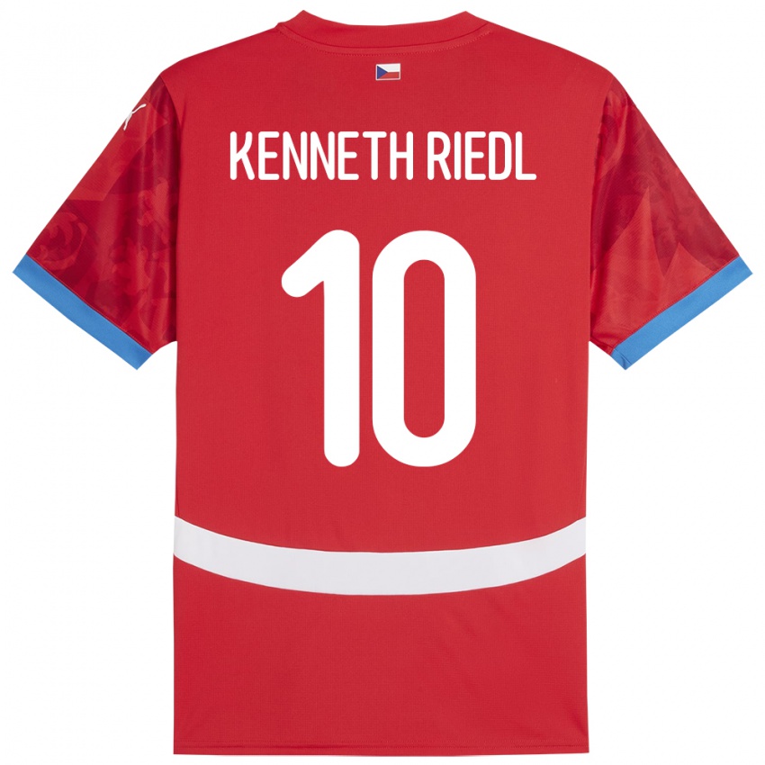 Niño Camiseta Chequia Victor Kenneth Riedl #10 Rojo 1ª Equipación 24-26 La Camisa México