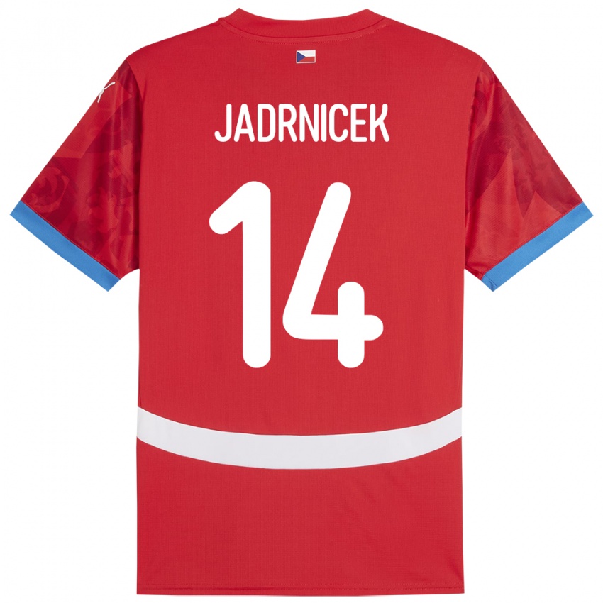 Niño Camiseta Chequia Nikola Jadrnicek #14 Rojo 1ª Equipación 24-26 La Camisa México