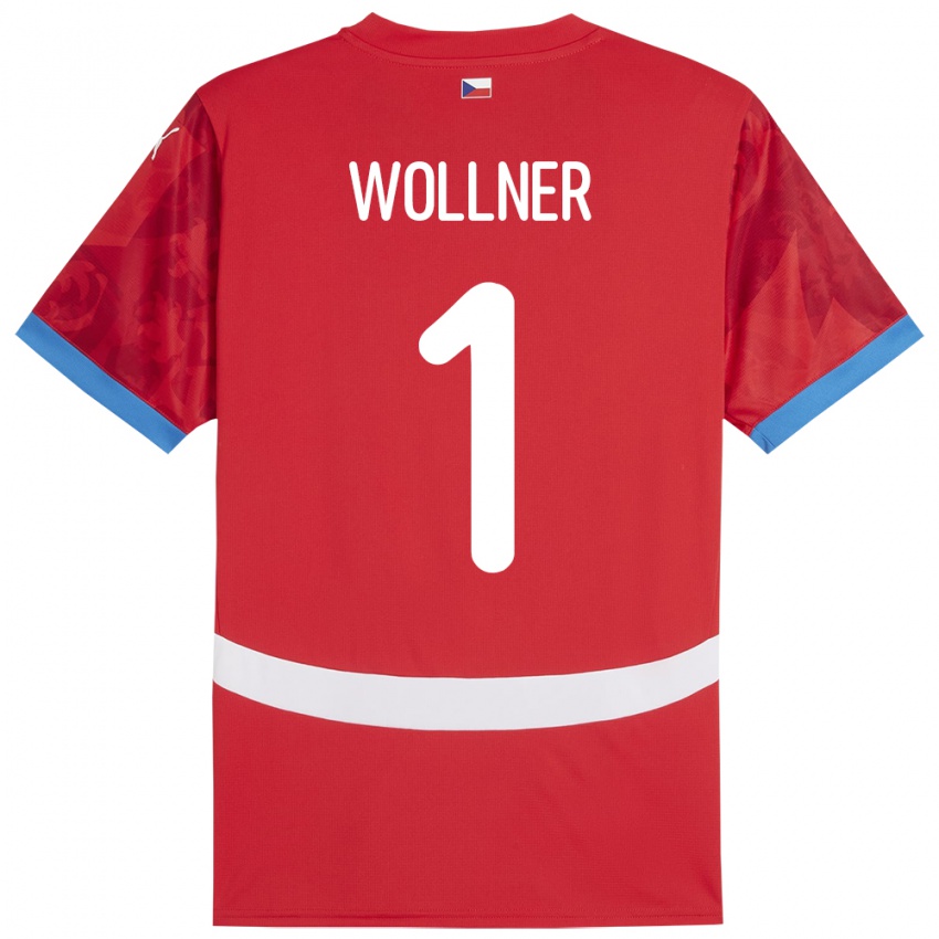 Niño Camiseta Chequia Vojtech Wollner #1 Rojo 1ª Equipación 24-26 La Camisa México