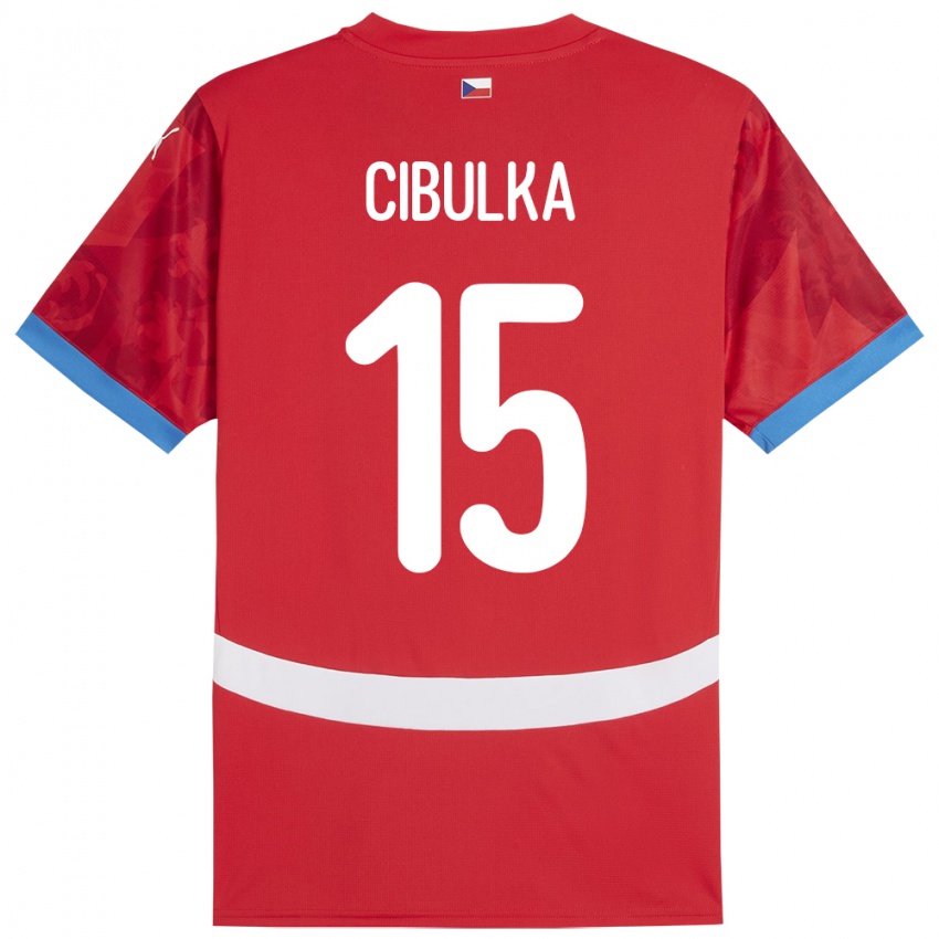 Niño Camiseta Chequia Oskar Cibulka #15 Rojo 1ª Equipación 24-26 La Camisa México