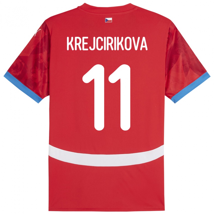 Niño Camiseta Chequia Tereza Krejčiříková #11 Rojo 1ª Equipación 24-26 La Camisa México