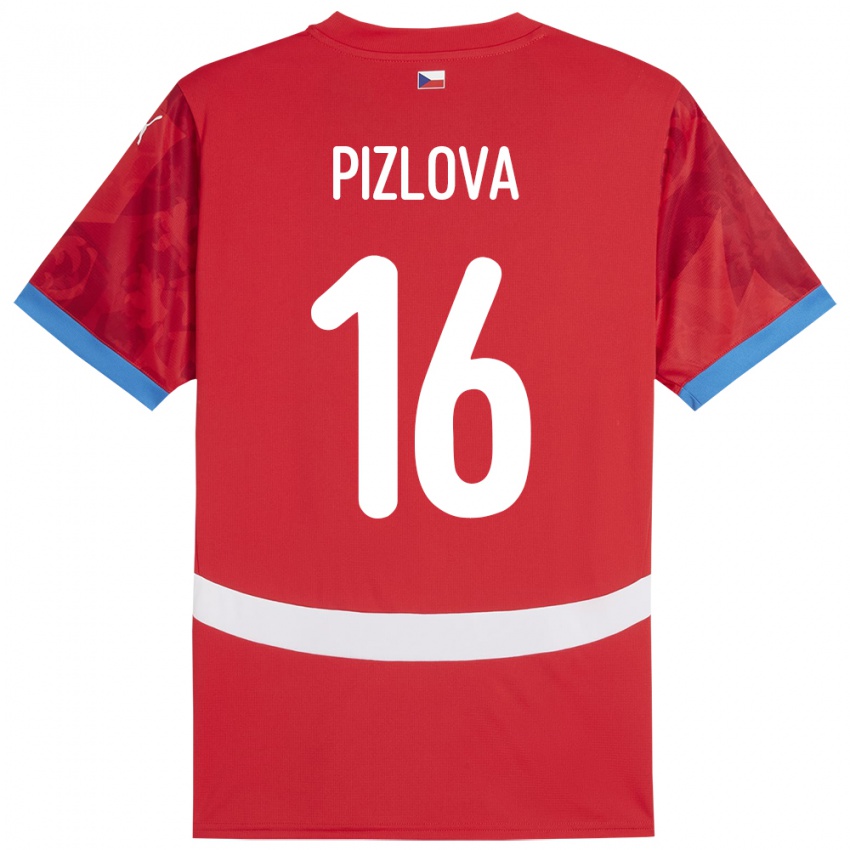 Niño Camiseta Chequia Ivana Pižlová #16 Rojo 1ª Equipación 24-26 La Camisa México