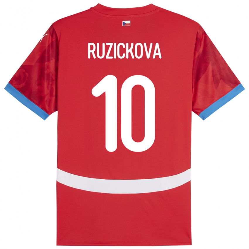 Niño Camiseta Chequia Kristýna Růžičková #10 Rojo 1ª Equipación 24-26 La Camisa México