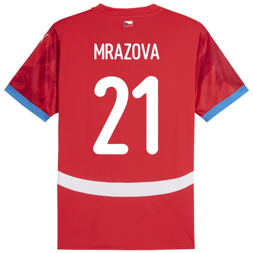 Niño Camiseta Chequia Miroslava Mrázová #21 Rojo 1ª Equipación 24-26 La Camisa México