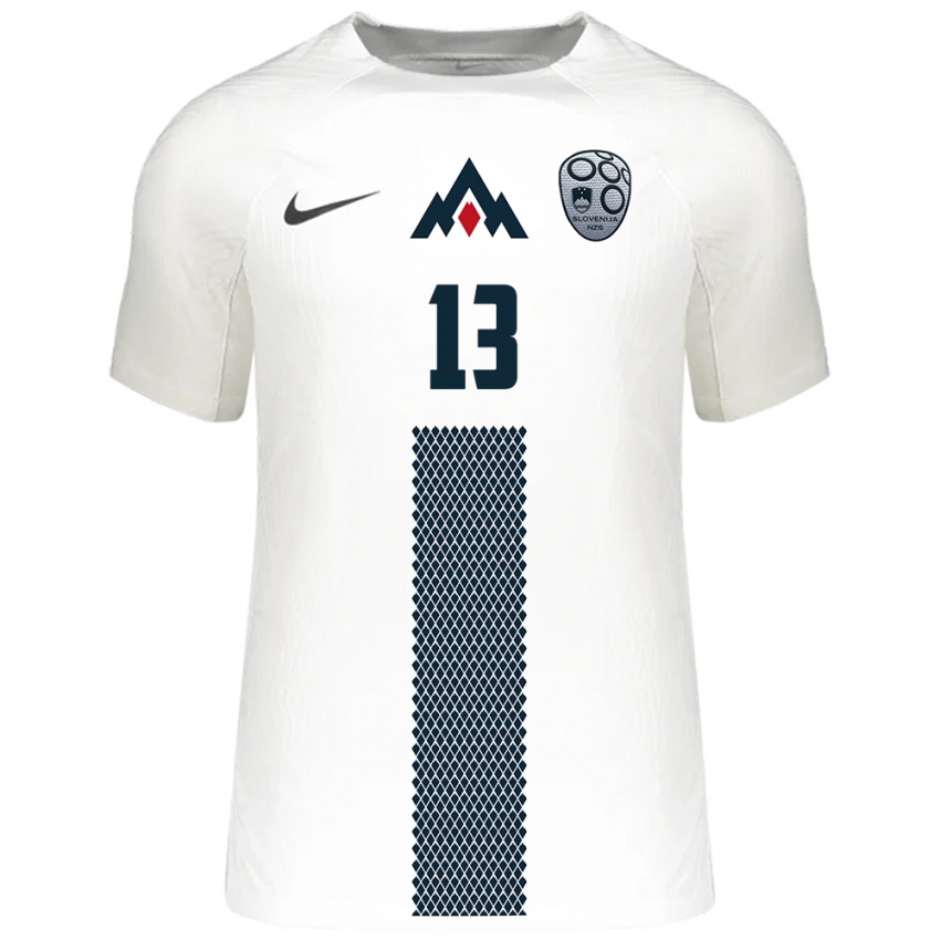 Niño Camiseta Eslovenia Nejc Slovenc #13 Blanco 1ª Equipación 24-26 La Camisa México