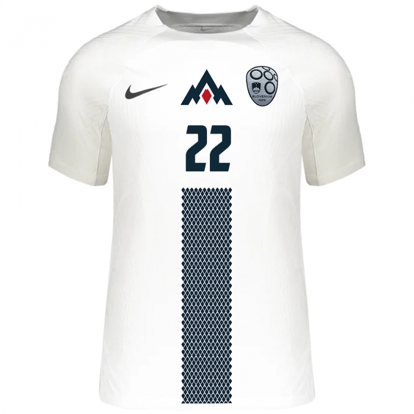 Niño Camiseta Eslovenia Melania Pasar #22 Blanco 1ª Equipación 24-26 La Camisa México