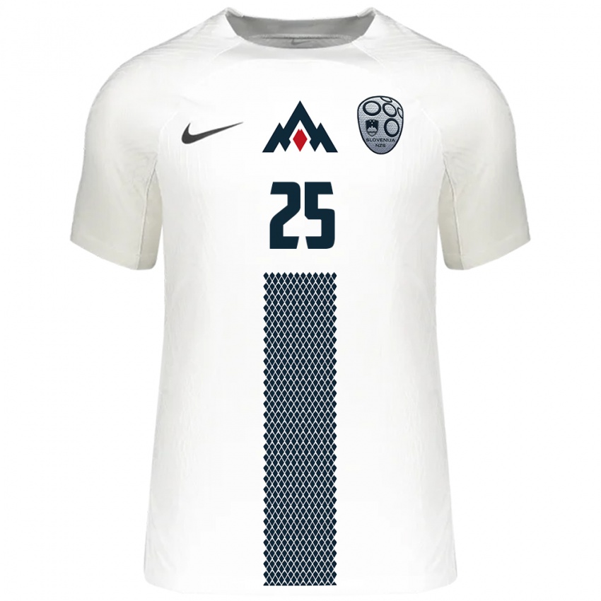 Niño Camiseta Eslovenia Adrian Zeljkovic #25 Blanco 1ª Equipación 24-26 La Camisa México