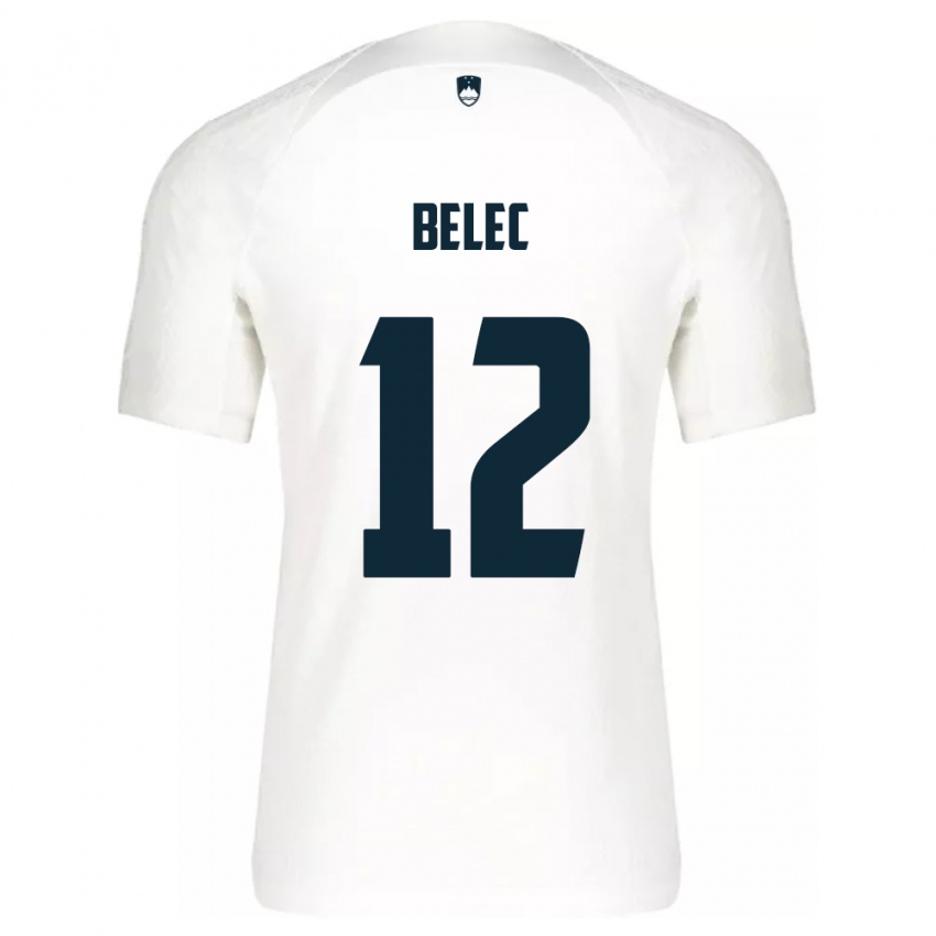 Niño Camiseta Eslovenia Vid Belec #12 Blanco 1ª Equipación 24-26 La Camisa México