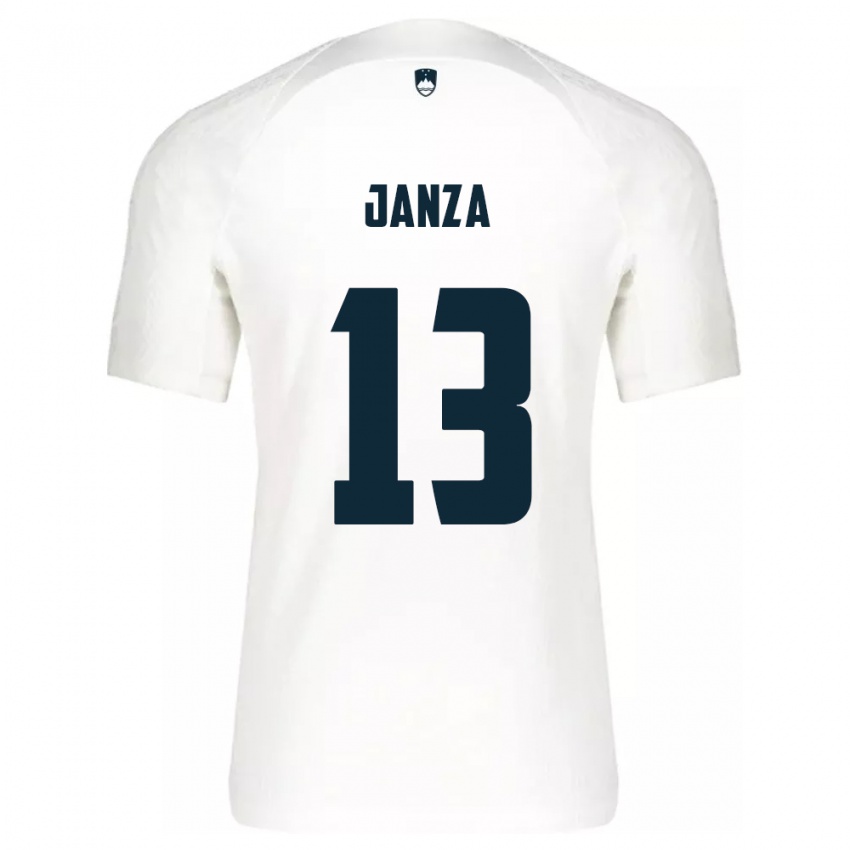 Niño Camiseta Eslovenia Erik Janza #13 Blanco 1ª Equipación 24-26 La Camisa México