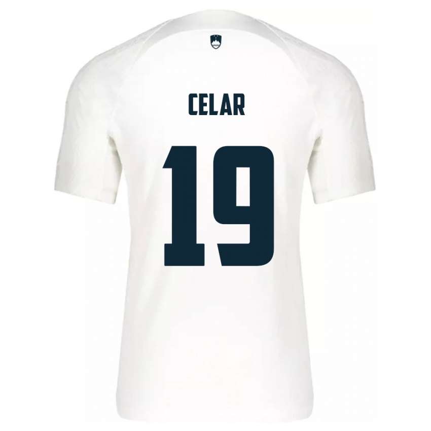 Niño Camiseta Eslovenia Zan Celar #19 Blanco 1ª Equipación 24-26 La Camisa México