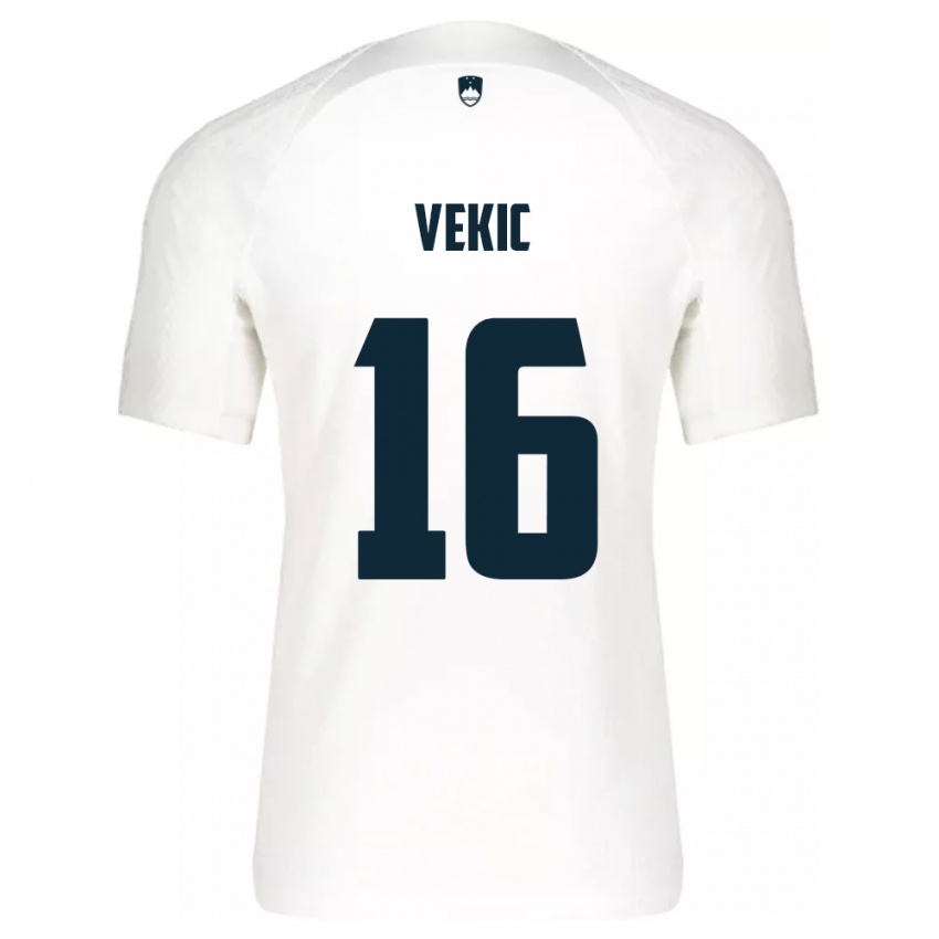 Niño Camiseta Eslovenia Igor Vekic #16 Blanco 1ª Equipación 24-26 La Camisa México