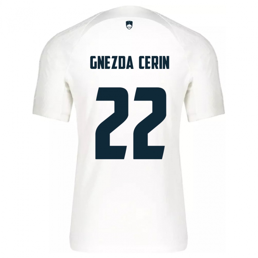 Niño Camiseta Eslovenia Adam Gnezda Cerin #22 Blanco 1ª Equipación 24-26 La Camisa México