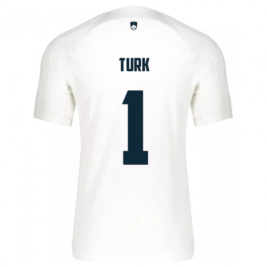 Niño Camiseta Eslovenia Martin Turk #1 Blanco 1ª Equipación 24-26 La Camisa México