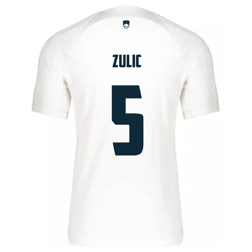 Niño Camiseta Eslovenia Anel Zulic #5 Blanco 1ª Equipación 24-26 La Camisa México