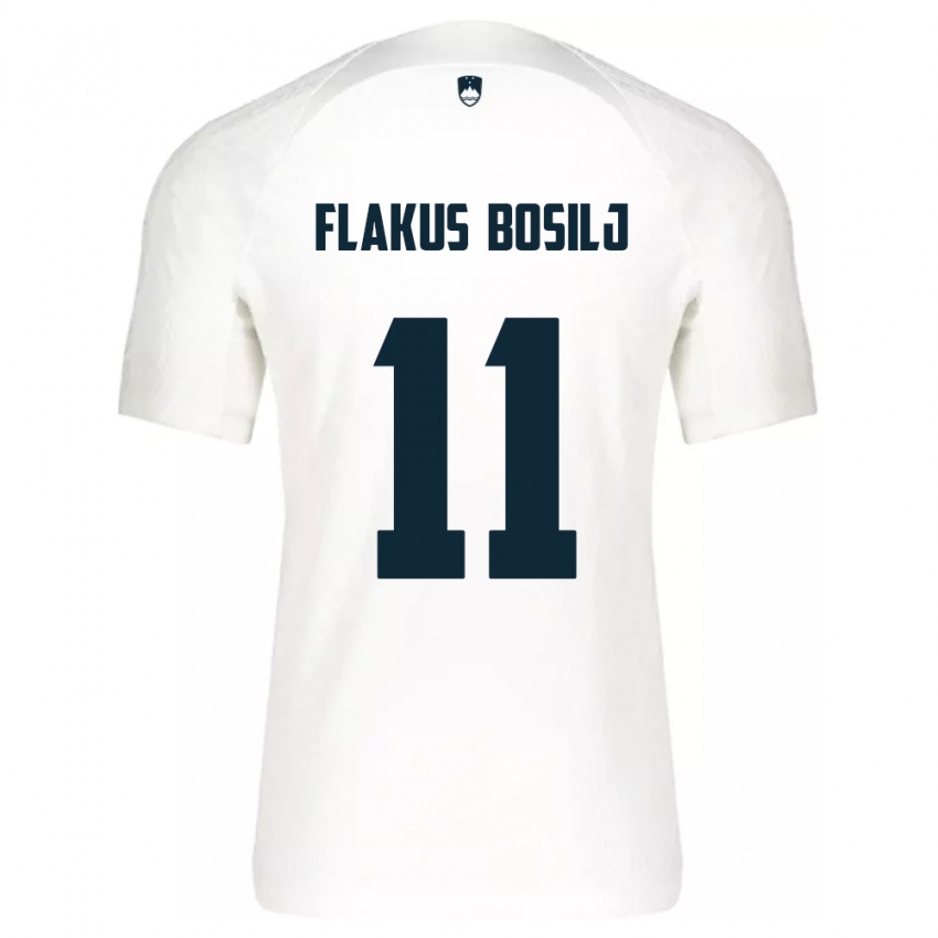 Niño Camiseta Eslovenia David Flakus Bosilj #11 Blanco 1ª Equipación 24-26 La Camisa México