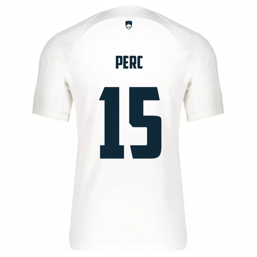 Niño Camiseta Eslovenia Nick Perc #15 Blanco 1ª Equipación 24-26 La Camisa México